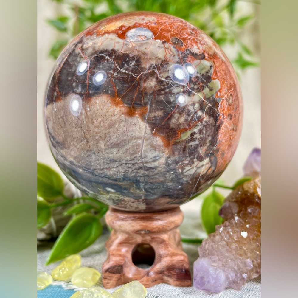 2274 Money Agate Crystal Sphere - Picture 4 of 12